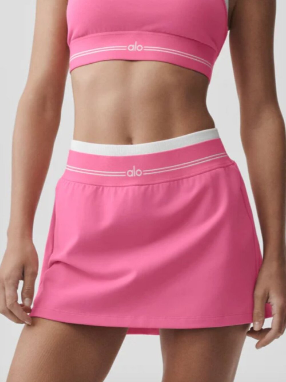 NWT ALO Airbrush Better Together Tennis Skirt, Paradise Pink, size S